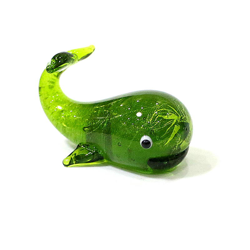 Murano Glass Whale Miniature F - Home Decor Y2K 评论和价格