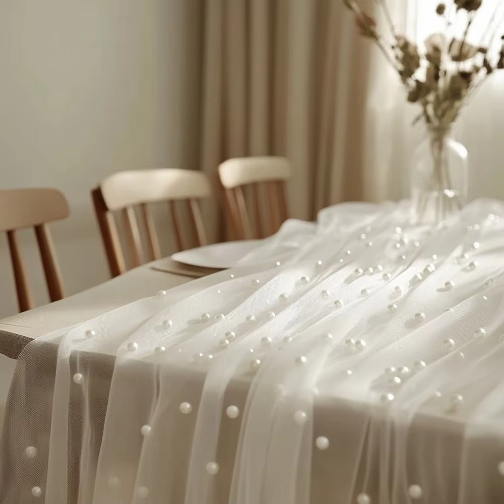 Dreamy Luxury Wedding Table Ru - Linen Table Runner 评论和价格