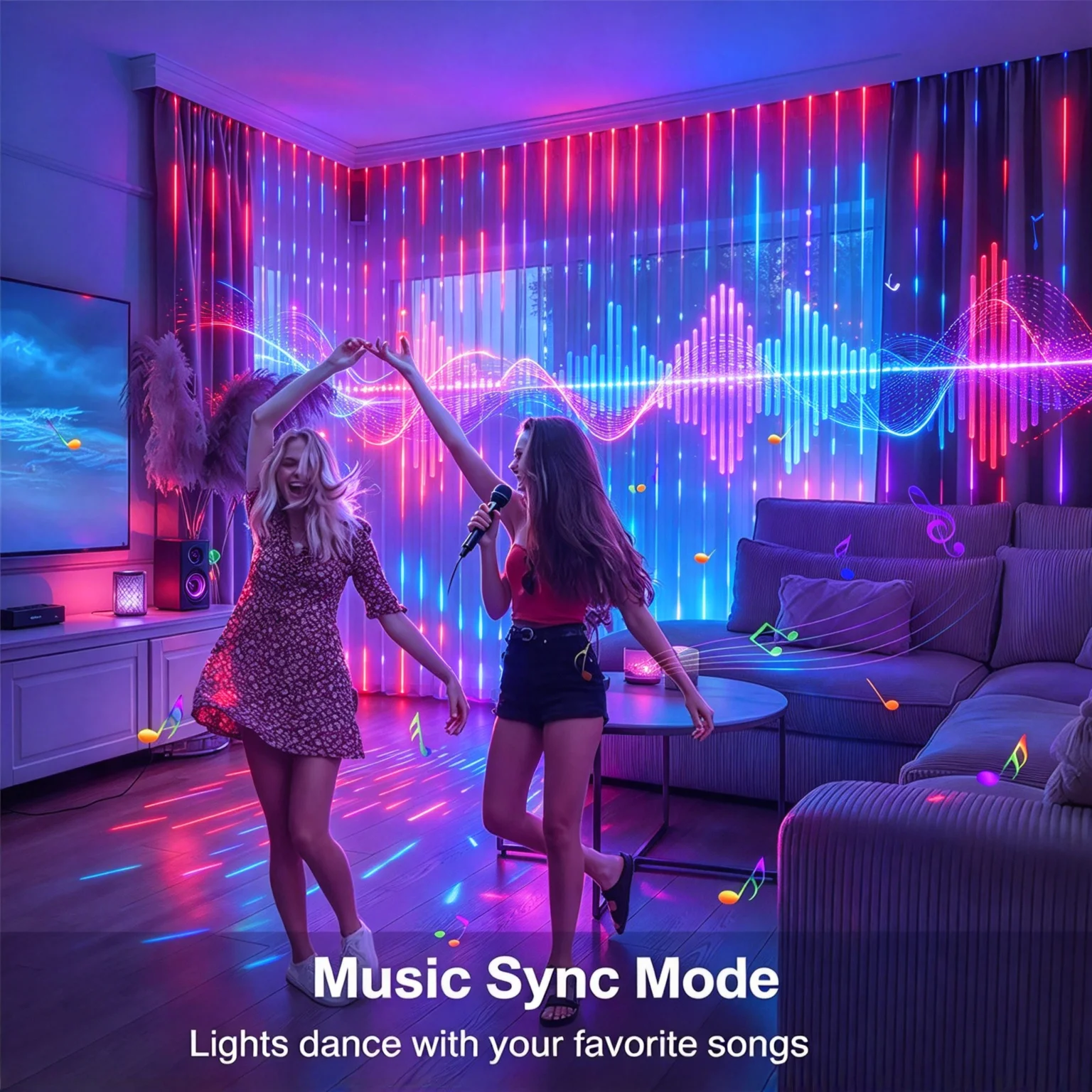 Smart LED Curtain String Light - Home Decor Free App 评论和价格
