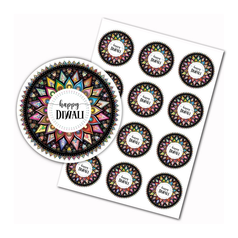 Happy Diwali stickers Indian F - Home Decor Indonesia 评论和价格
