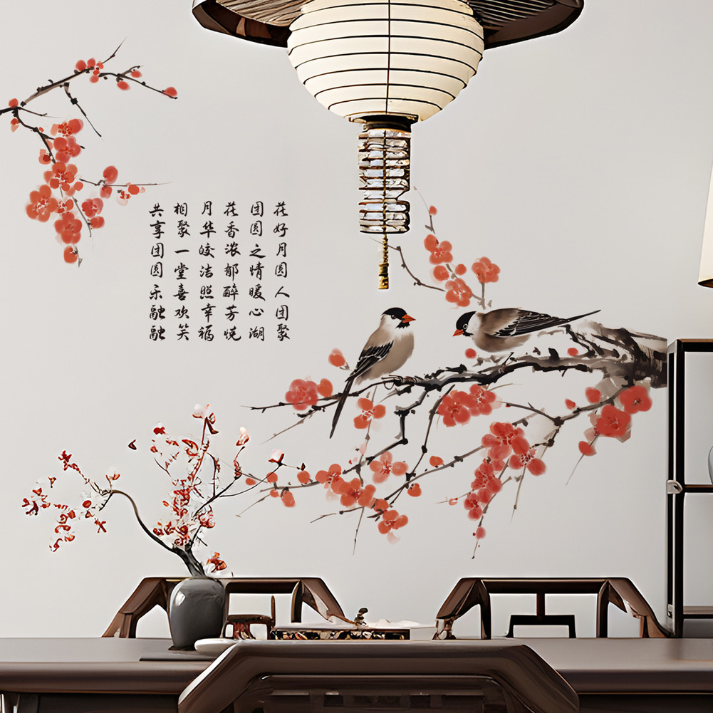 Chinese Style Plum Blossom Bir - Home Decor Indonesia 评论和价格