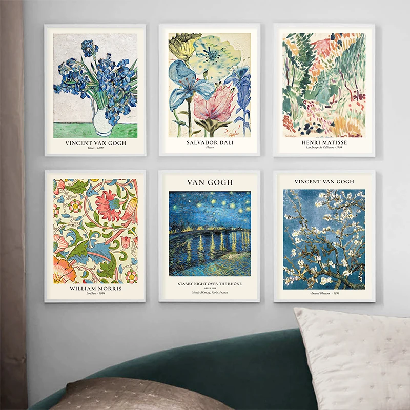 Van Gogh Star Vase Series Wall - Home Decor Za 评论和价格