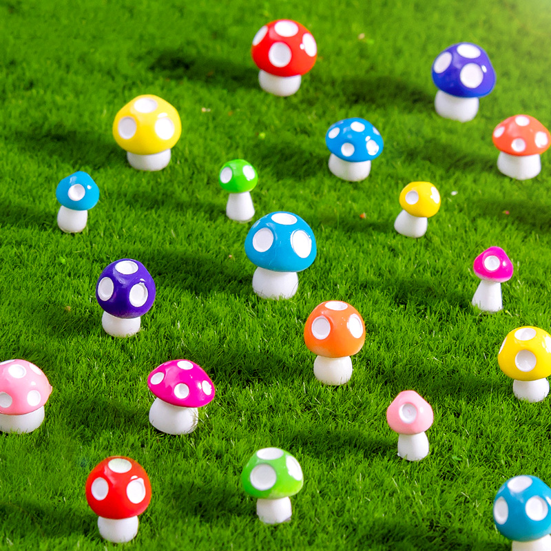 20pcs Mini Mushroom Resin Figu - Home Decor Za 评论和价格