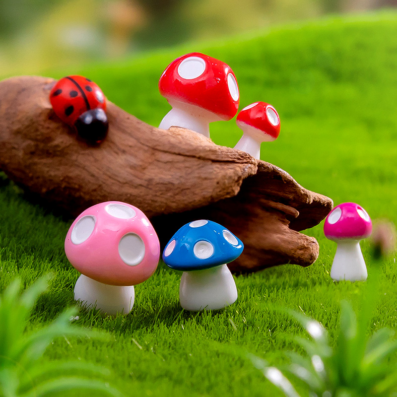 20pcs Mini Mushroom Resin Figu - Home Decor Za 评论和价格