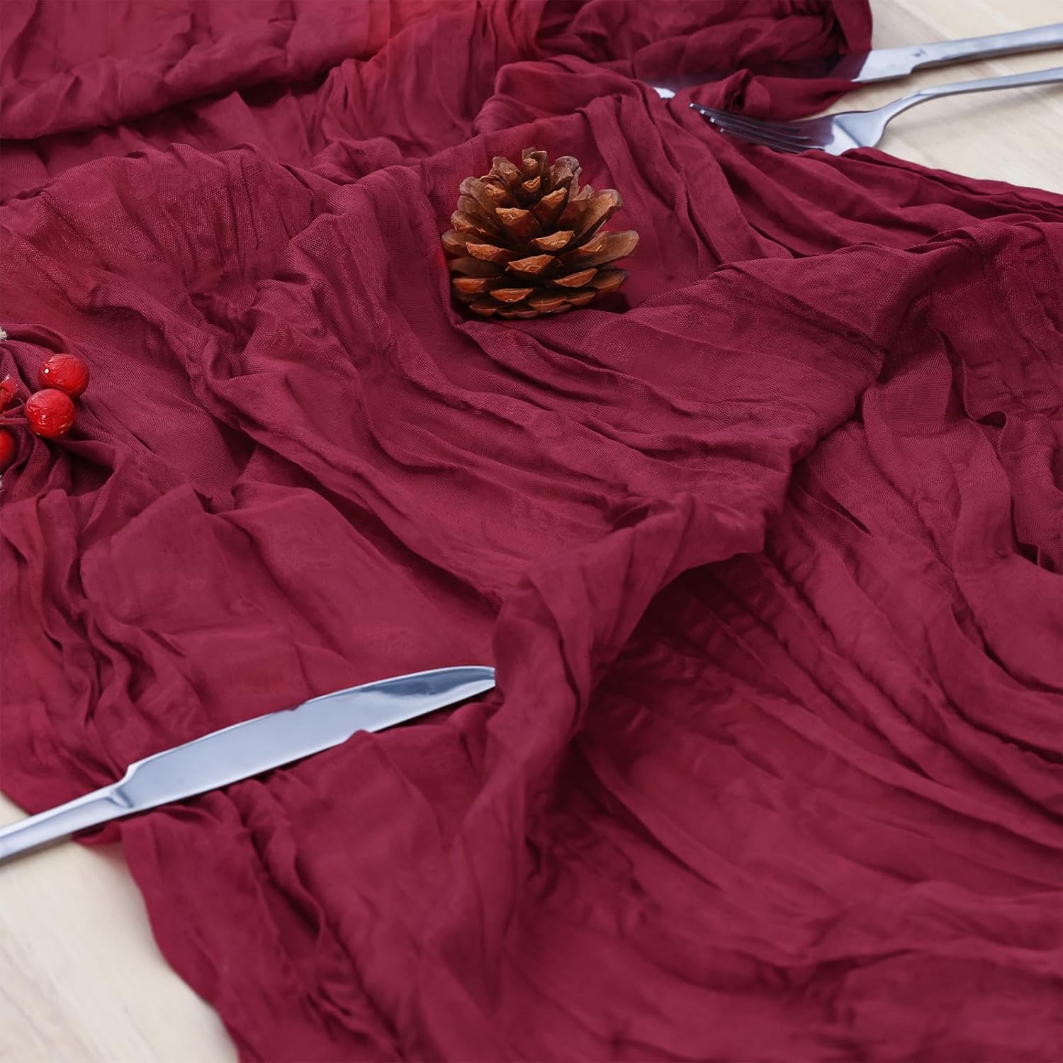 10Pcs Cheesecloth Table Runner - Linen Table Runner 评论和价格