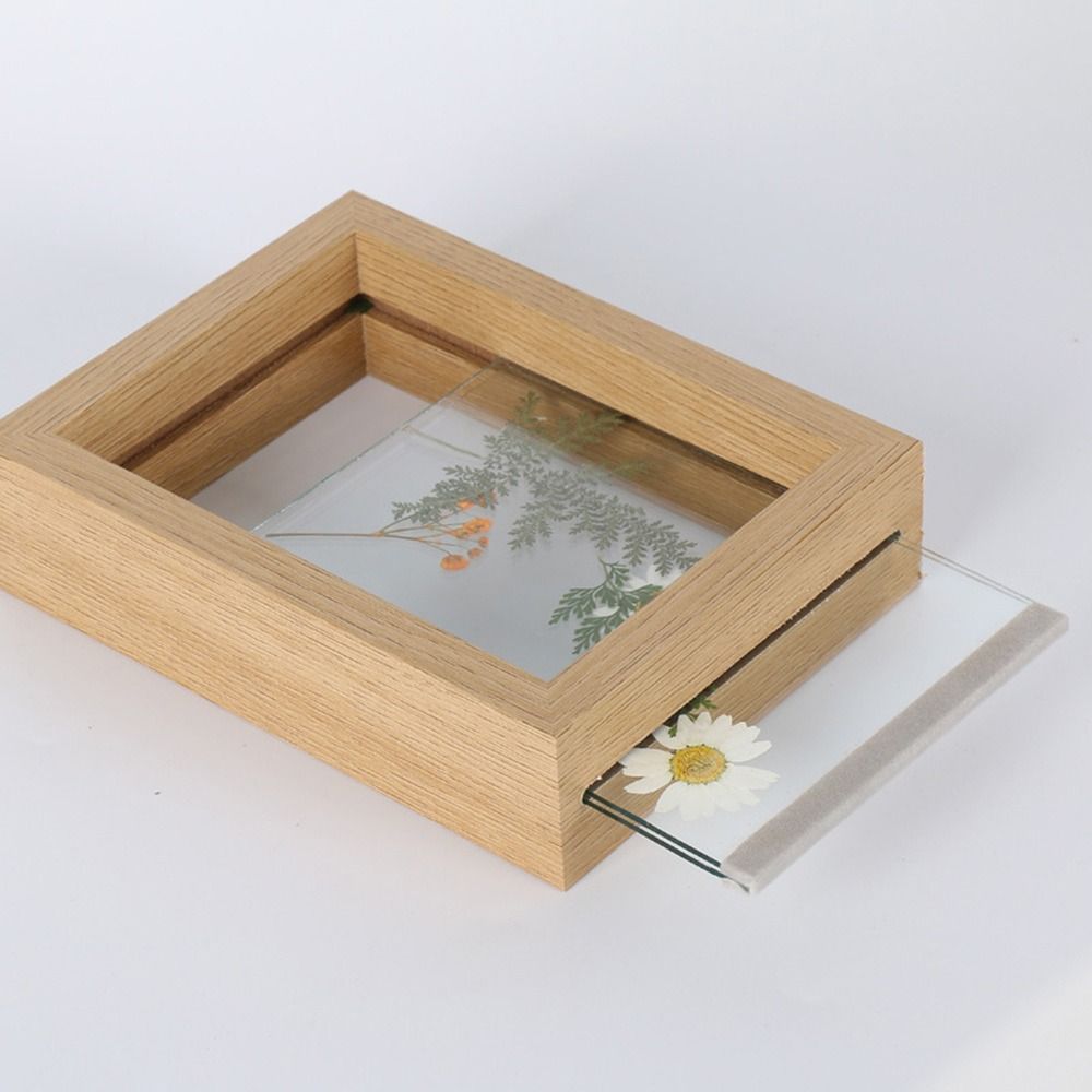 Wooden Glass Leaf Specimen Fra - Bamboo Photo Frame 评论和价格