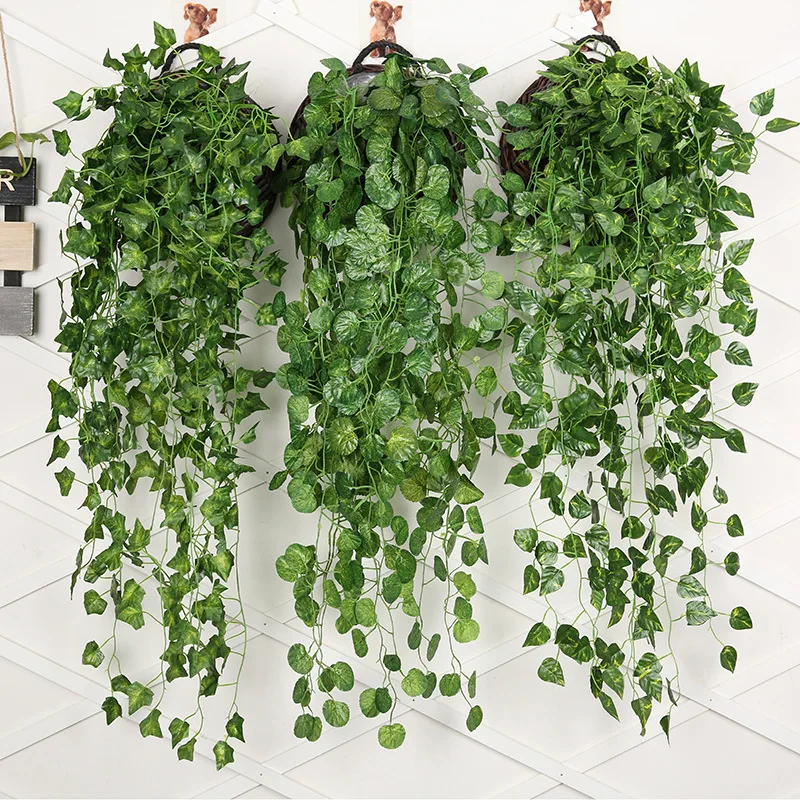 90cm Artificial Green Radish W - Rattan Plant Basket 评论和价格