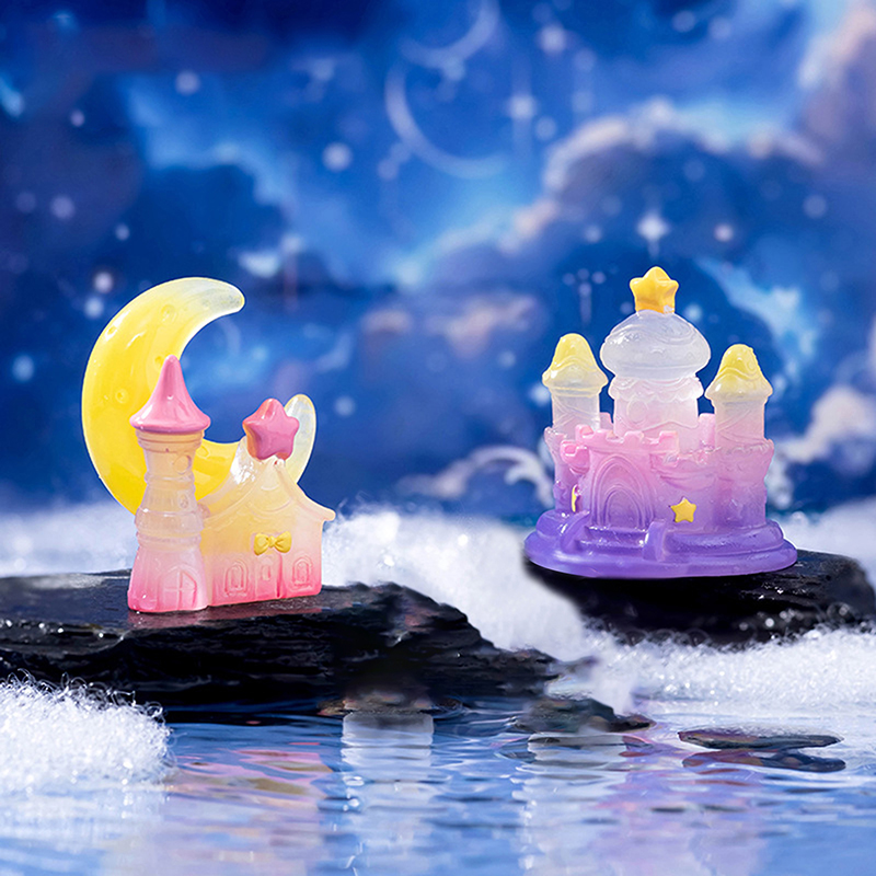 1Pcs Luminous Mini Castle Micr - Home Decor Za 评论和价格