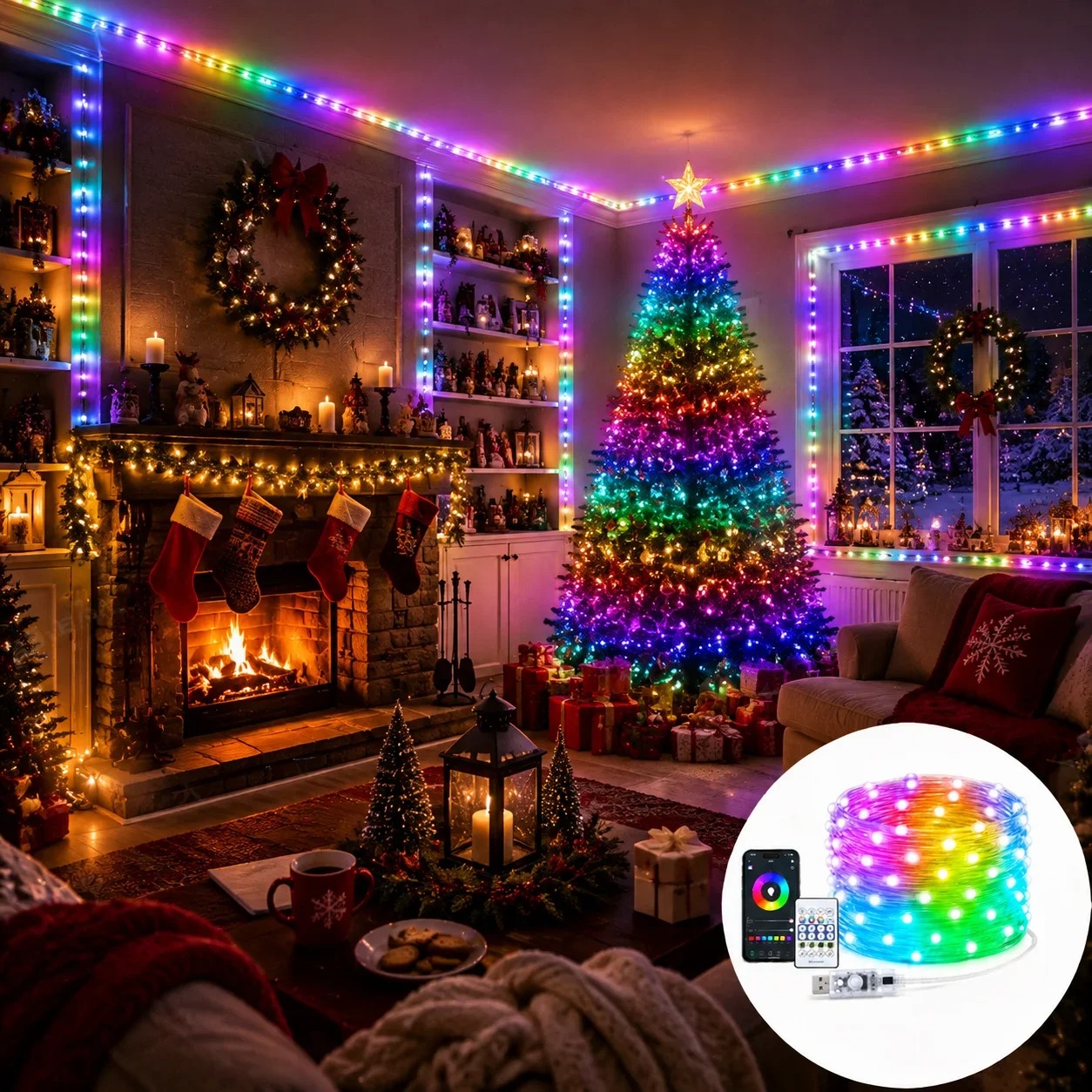 Smart Bluetooth RGB LED String - Home Decor Free App 评论和价格